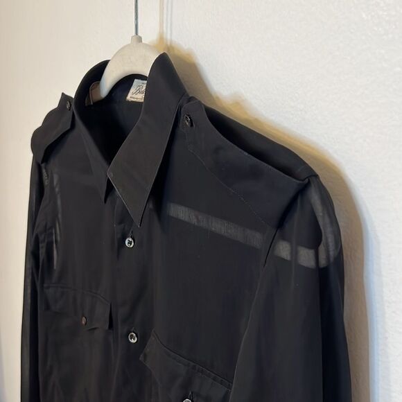 Battaglia Made in Italy vintage sheer button up blouse - Picture 3 of 8